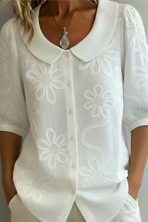 Bianca - Blusa floral bordada