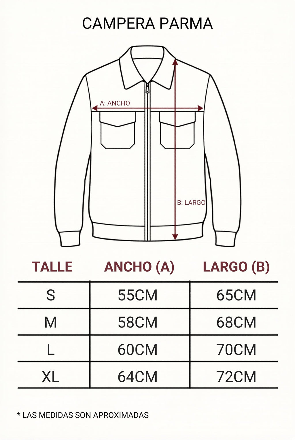 Francisco - Campera Parma Gamuza