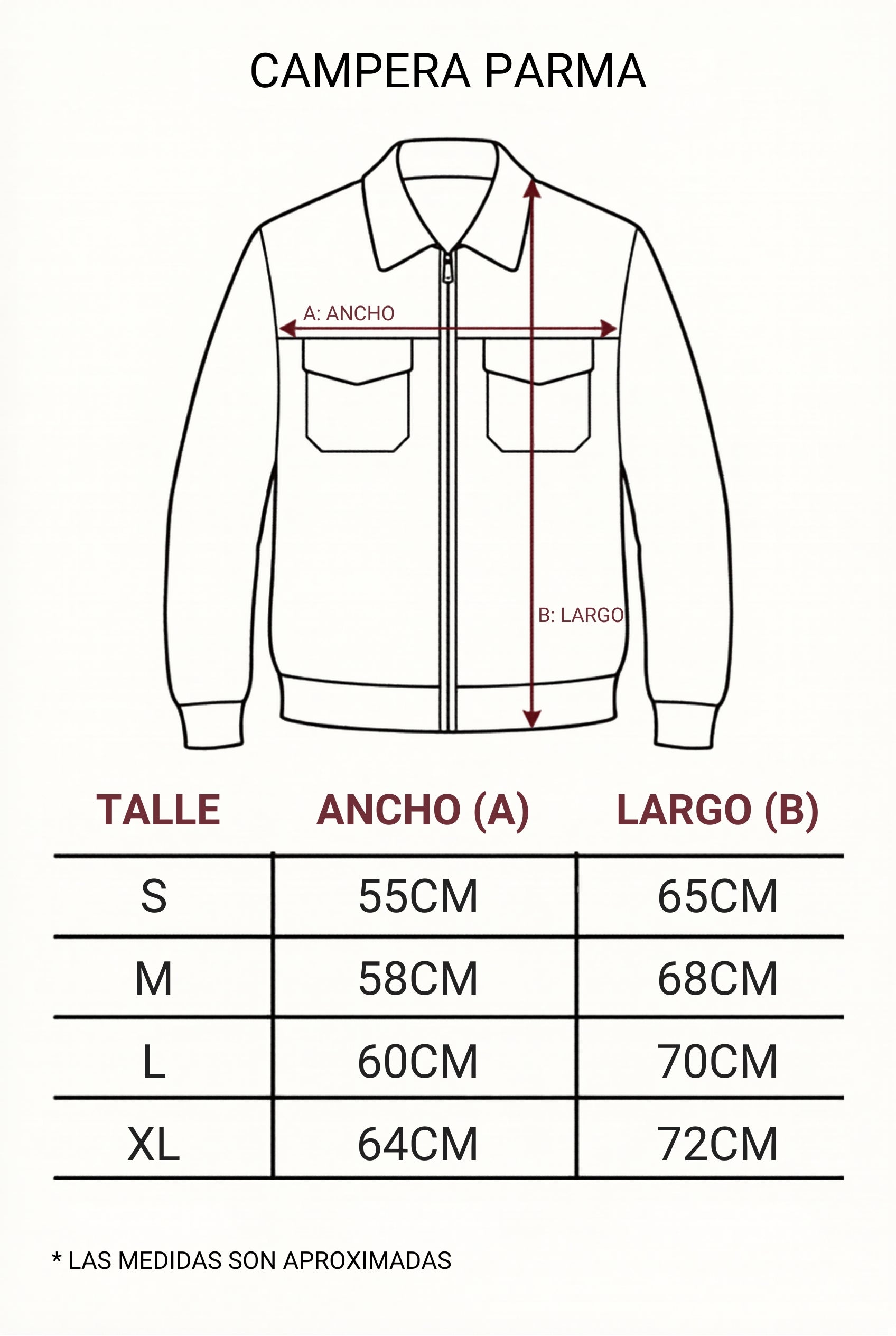 Francisco - Campera Parma Gamuza